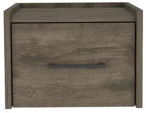 Floating Nightstand Calion, Bedroom, Dark Brown