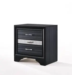 Naima Black Finish Nightstand