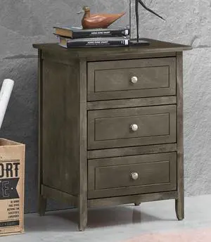 Sophisticated Gray Transitional Nightstand Sophisticated Gray Transitional Nightstand