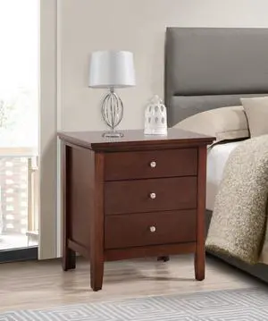 Hammond G5425-N 3 Drawer Nightstand , Cappuccino Hammond G5425-N 3 Drawer Nightstand , Cappuccino