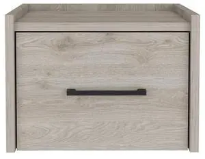 Floating Nightstand Calion, Bedroom, Light Gray