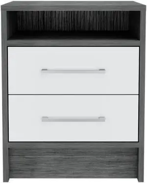 Philadelphia Nightstand, Two Drawers, Concealed Shelf Philadelphia Nightstand, Two Drawers, Concealed Shelf