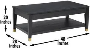 Yves - Lift-Top Coffee table - Black