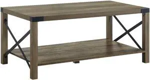 Abiram Rustic Oak Finish Coffee Table