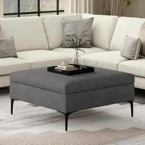 Rebecca Coffee Table Storage Ottoman with Lift Up Lid