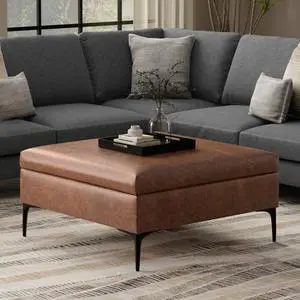 Rebecca Coffee Table Storage Ottoman with Lift Up Lid