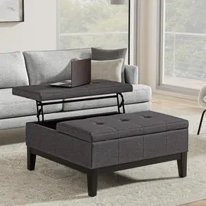 Dover Lift Top Coffee Table Storage Ottoman
