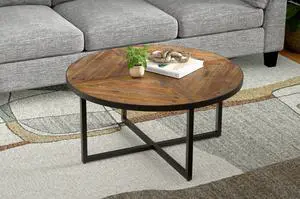 Brown Round Coffee Table
