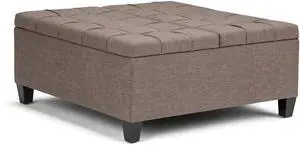 Harrison - Coffee Table Storage Ottoman - Fawn Brown