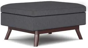 Owen - Coffee Table Storage Ottoman - Slate Grey