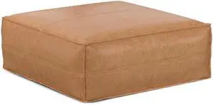 Brody - Extra Large Coffee Table Pouf - Distressed Brown