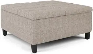 Harrison - Coffee Table Storage Ottoman - Platinum