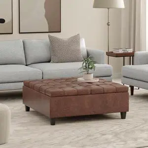 Harrison Large Square Coffee Table Storage Ottoman