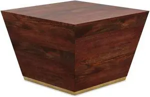 Abba - Square Coffee Table - Cognac Brown