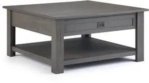 Monroe - Square Coffee Table - Farmhouse Grey
