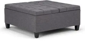 Harrison - Coffee Table Storage Ottoman - Slate Grey