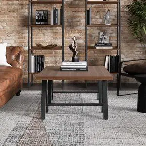 Sawhorse - Solid Walnut Veneer and Metal Coffee Table - Walnut