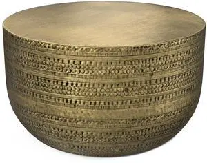 Johnsen Metal Coffee Table in Antique Gold