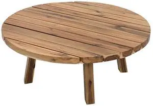 D35.6x14.6" Coffee Table, Durable Solid Acacia Wood