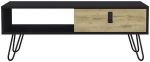Coffee Table Magness, Living Room, Black / Macadamia