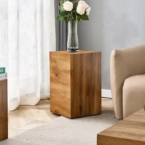 Elevate your living space with this modern MDF coffee table that showcases smooth, Wood color texture patterns. It is characterized by stylish design.11.8*11.8*19.6 inch.W1151P242266