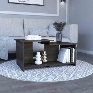 Wema 3 Coffee Table, Lower Open Shelf -Espresso