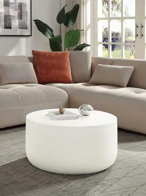 Dustan Natural White Finish Coffee Table