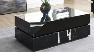 Wenona Black Mirrored Finish Coffee Table