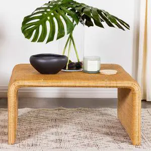 Cahya Natural Square Woven Rattan Coffee Table
