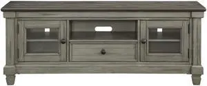 1pc TV Stand with Drawer Storage Cabinets Wooden Living Room Furniture, Coffee and Antique Gray Finish TV Console Table