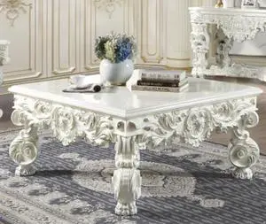 Adara Antique White Finish Coffee Table