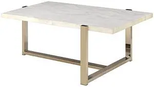 White and Champagne Coffee Table