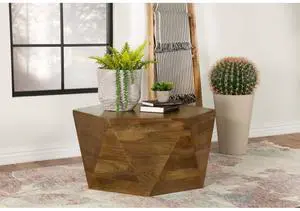 Athena Natural Hexagonal Top Coffee Table