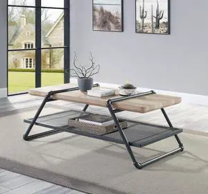 Brantley Oak & Sandy Gray Finish Coffee Table