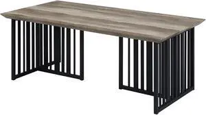 Zudora Antique Oak & Black Finish Coffee Table