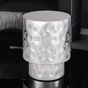 ET-90-30-16 END Table Modern Style Table made with Metal in Silver