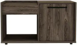 Tualatin 2-Shelf Coffee Table Dark Walnut