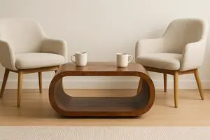 Amaya Coffee Table, Oval, Chestnut