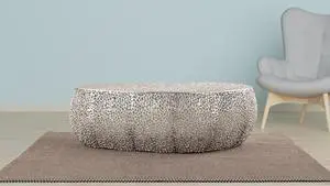 T3601-50 Oval Coffee Table Silver      same as G150108426  (NJ inventory)