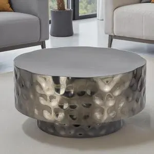 CT-90-30-30 Modern Style Coffee Table made with Metal in Nickel(NJ Inventory)