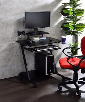 Ordrees Black Finish Gaming Desk