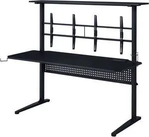 Black Gaming Desk with LED Light