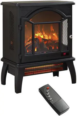 18 inch 3D  Flame Electric Infrared Quartz Fireplace Stove with remote control