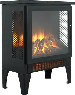 17 inch Freestanding Electric Fireplace Stove heater with 3D Flame effect