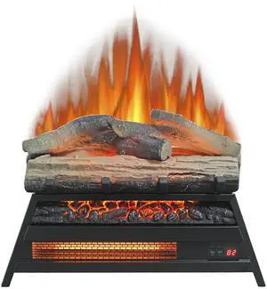 23 inch Electric Fireplace  3D Log set insert, Infrared Fireplace Heater for Indoor