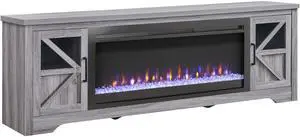 75" Fireplace TV Stand for TVs up to 80",with 44" Electric Fireplace