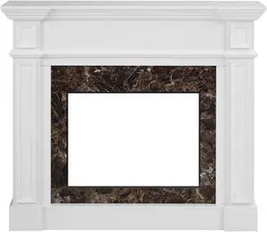 Only Mantel (NOT INCLUDED 23" FIREPLACE)--White, 45.6"W*11.8"D*40"H