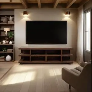 Laurel Canyon 85 inch TV Stand for TVs up to 95 inches, No Assembly Required, Oak Bourbon Finish