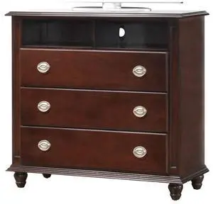 Elegant Cappuccino Media Storage Chest