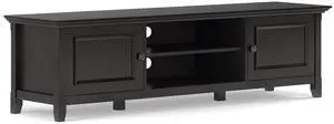 Amherst 72 inch Solid Wood Low TV Media Stand in Hickory Brown